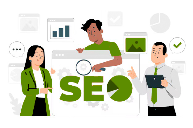 "How SEO Helps in Ludhiana Grow Your Business Digitally – digital marketers analyzing SEO performance with charts and strategy tools to improve online visibility"